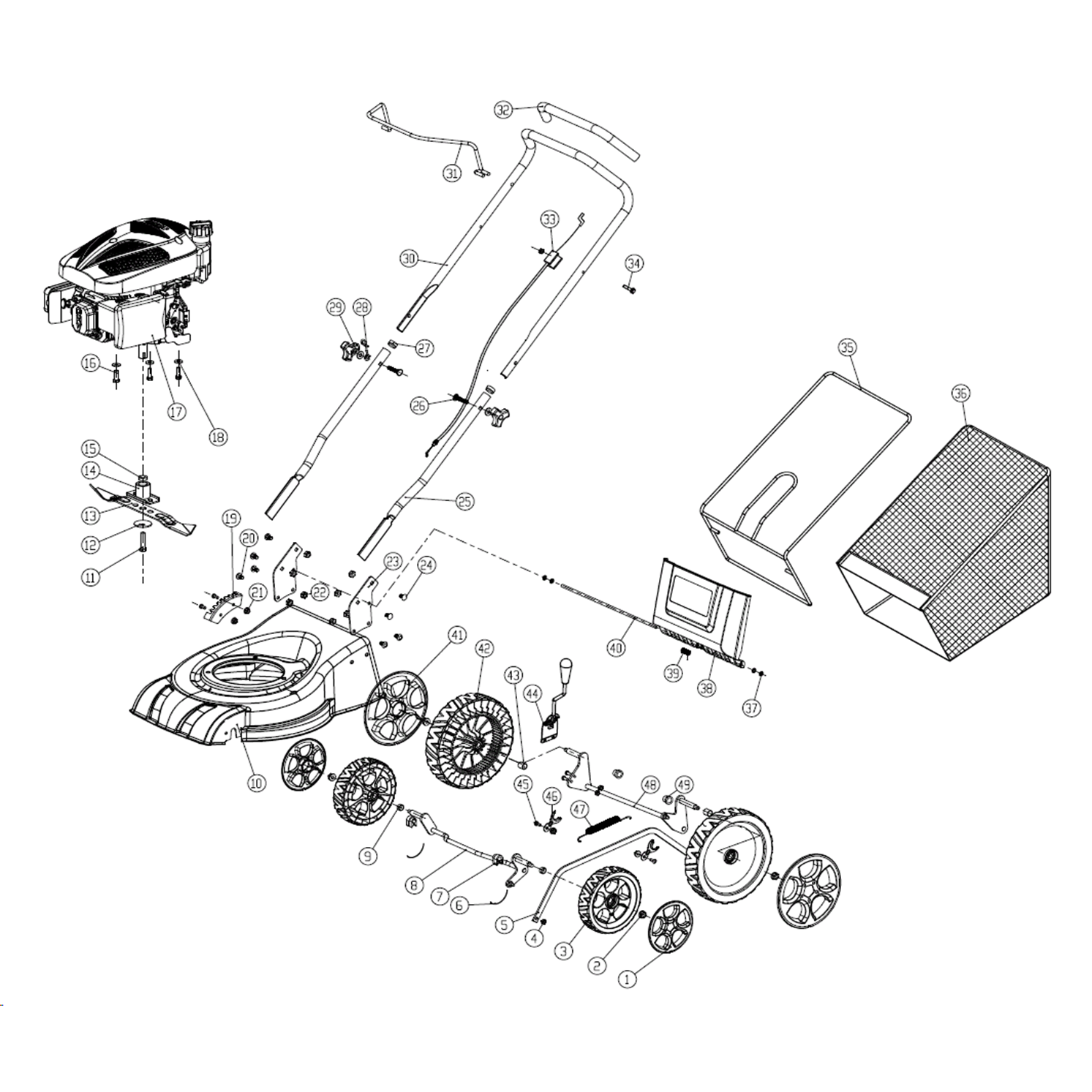 Газонокосилка бензиновая GLM-410