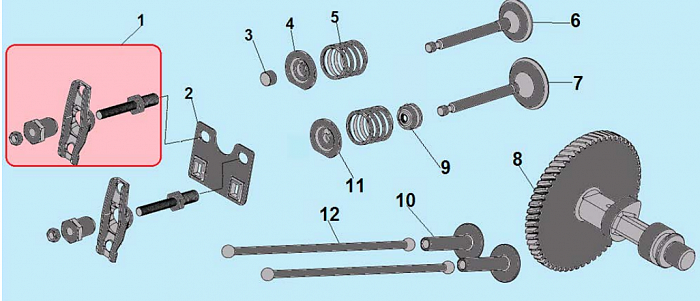 7 КЛАПАНА МОТОПОМПА CHAMPION GP55