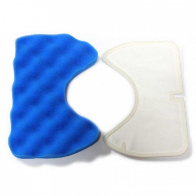 КОМПЛЕКТ: Предмоторный фильтр без отверстия белый, 161x107мм + синий 167x112мм