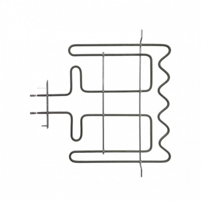 ТЭН духовки 2450W, Sahterm, нерж, L378х364мм, универсальный, Whirlpool, 230V