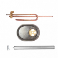 КОМПЛЕКТ: ТЭН RCA 1500W, D48мм, М5, 220V + овальный фланец с прокладкой + анод М5