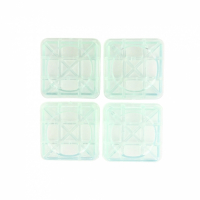 Антивибрационные подставки ИТАТЭН, 60х60х18мм, прозрачные, квадратные, 4шт