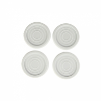 Антивибрационные подставки ИТАТЭН, D56мм, h6мм, белые, тонкие, круглые, 4 шт