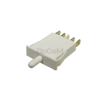 Выключатель света кнопочный (одинарный_4C) для холодильников Bosch 00171524